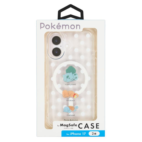 『ポケットモンスター』iPhone17対応 MagSafe対応ケース フシギダネ&ヒトカゲ&ゼニガメ(ねむる)
