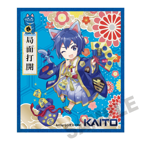 『初音ミク×招き猫』アクリル色紙 KAITO Art by らっす