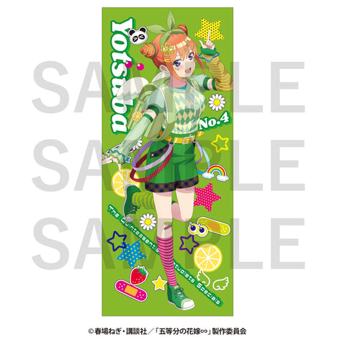 『五等分の花嫁∽』-平成レトロStyle- フェイスタオル 中野四葉