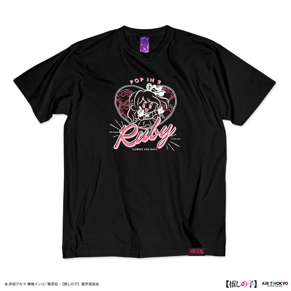 『【推しの子】』TVアニメ第2弾 モノトーンシーンイラストTシャツ 3(ルビー)ブラック