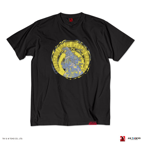 『ゴジラVデストロイア』30周年 シーンイラストTシャツ 2(バーニングゴジラ)ブラック
