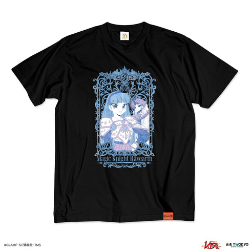『魔法騎士レイアース』第2弾 デコラティブTシャツ 2(龍咲海&クレフ)ブラック
