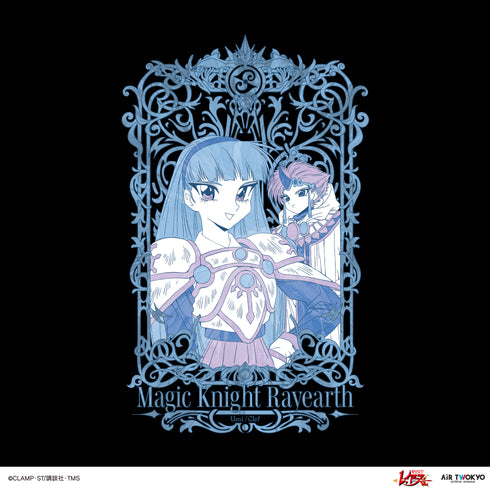『魔法騎士レイアース』第2弾 デコラティブTシャツ 2(龍咲海&クレフ)ブラック