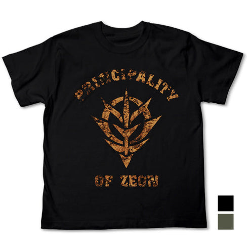 『機動戦士ガンダム』ジオンかすれプリントTシャツ BLACK【202405再販】