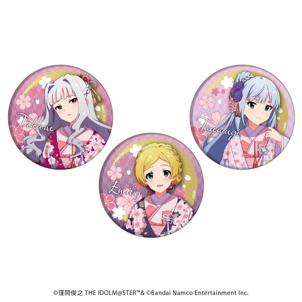 『アイドルマスター ミリオンライブ!』缶バッジ3個セット02/桜の和装ver.(描き下ろしイラスト)