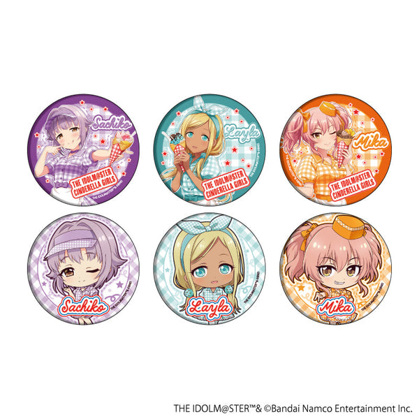 『アイドルマスター シンデレラガールズ』缶バッジ07/クレープ屋ver. トレーディング(全6種)(描き下ろし&ミニキャライラスト)