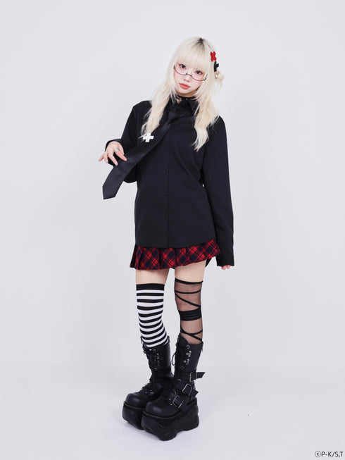 『しゅごキャラ!』QOOZA × しゅごキャラ! / ブラックシャツネクタイ