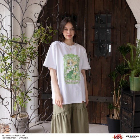 『魔法騎士レイアース』第2弾 デコラティブTシャツ 3(鳳凰寺風&フェリオ)ホワイト