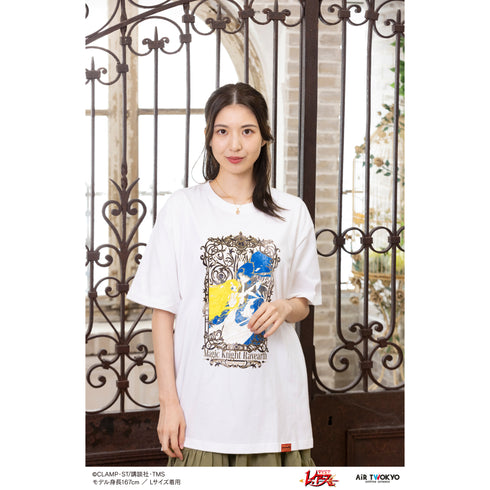 『魔法騎士レイアース』第1弾 デコラティブTシャツ(エメロード&ザガート) ホワイト