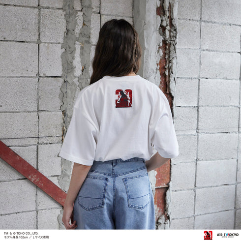 『ゴジラVデストロイア』30周年 シーンイラストTシャツ 3(デストロイア(飛翔体))ホワイト