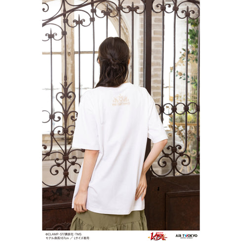 『魔法騎士レイアース』第1弾 デコラティブTシャツ(エメロード&ザガート) ホワイト