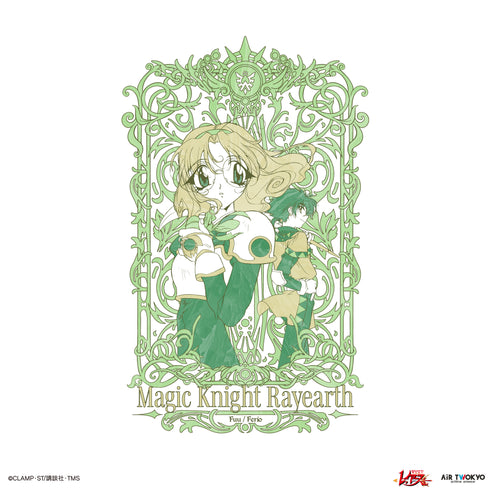 『魔法騎士レイアース』第2弾 デコラティブTシャツ 3(鳳凰寺風&フェリオ)ホワイト