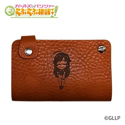 "Girls und Panzer: Love Love Operation!" Leather Slide Card Case - Hana Isuzu