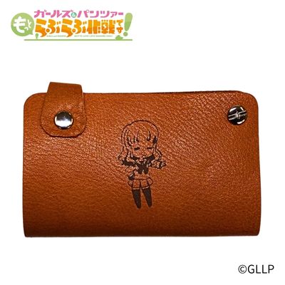 "Girls & Panzer: Love Love Operation!" Leather Slide Card Case - Saori Takebe