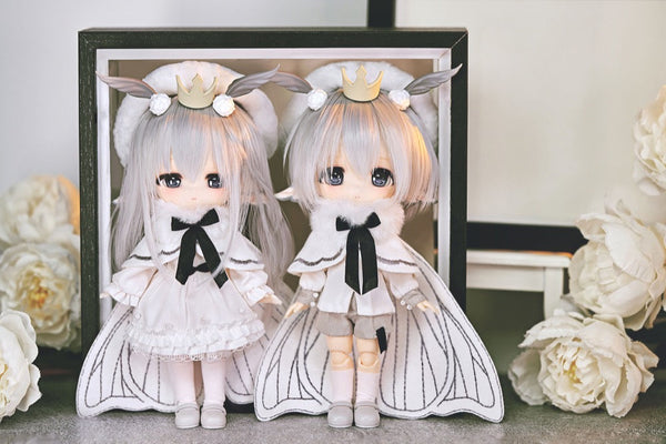 『白匣アリス』005_PICCODO ACTION DOLL X デフォルメドール 白桑&灰葉 2体セット