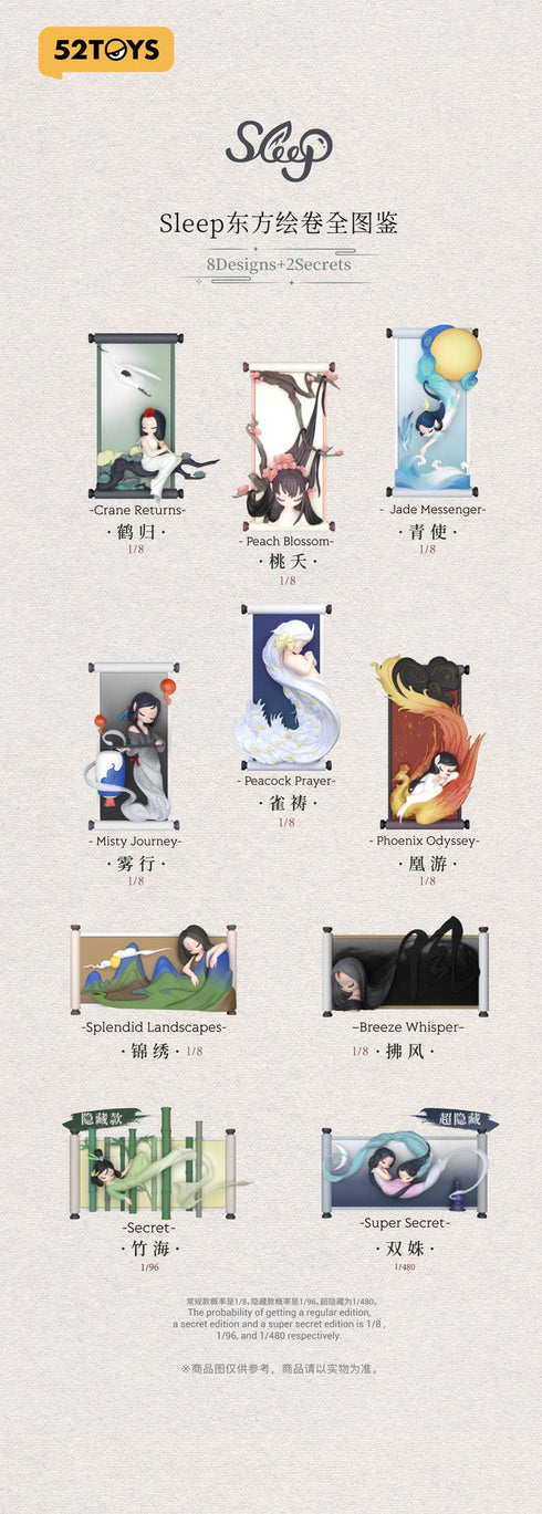 『BLINDBOX SLEEPシリーズ』002_52TOYS チャイニーズスクロール