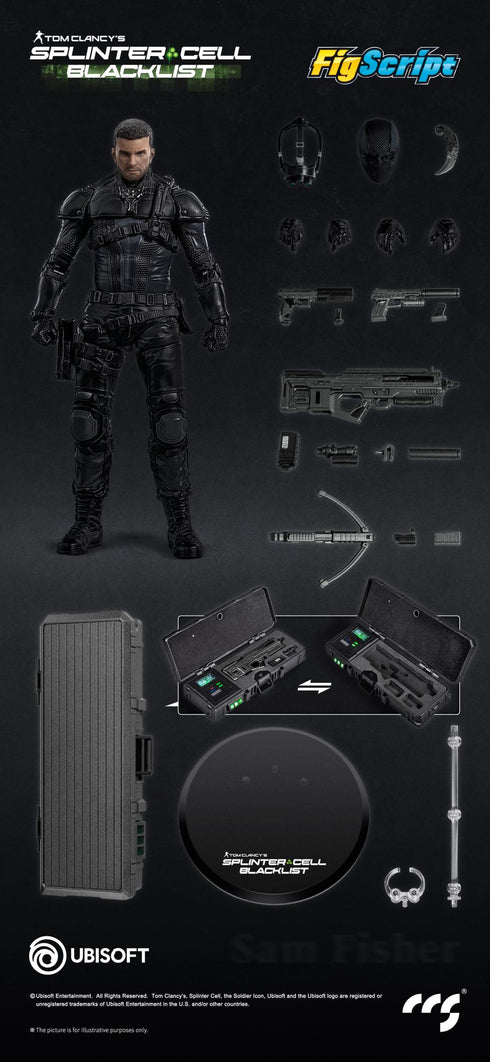 『FigScriptシリーズ』001_CCSTOYS Splinter Cell(スプリンターセル) Sam Fisher(サム・フィッシャー) 1/12スケール可動フィギュア