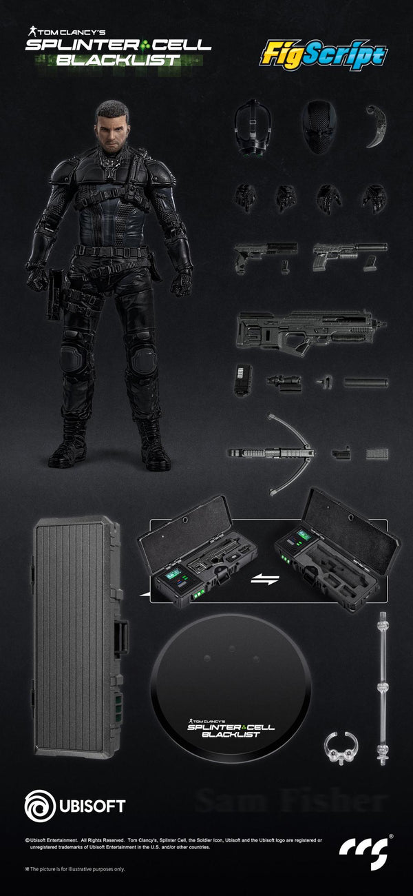 『FigScriptシリーズ』001_CCSTOYS Splinter Cell(スプリンターセル) Sam Fisher(サム・フィッシャー) 1/12スケール可動フィギュア
