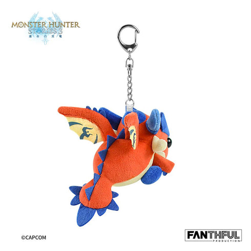 『モンスターハンターストーリーズ3 -運命の双竜-』001_FANTHFUL FP001MHS32026 ぬいぐるみキーチェーン(レウス)
