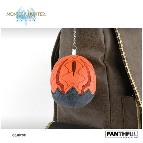 "Monster Hunter Stories 3: Twin Dragons of Destiny" 002_FANTHFUL FP002MHS32026 Plush Keychain (Rathalos Egg)