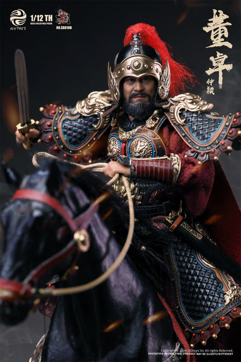 『掌中三国志』303TOYS SG010B 郿侯董卓(とうたく)-仲穎(ちゅうえい) 1/12スケール可動フィギュア 豪華版
