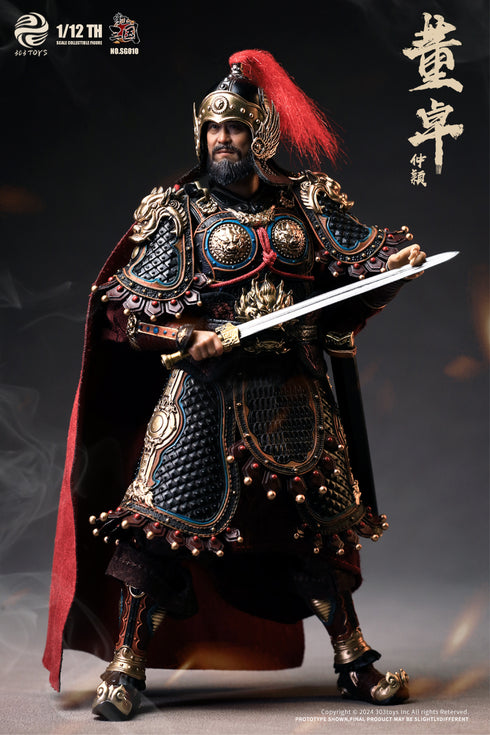 『掌中三国志』303TOYS SG010 郿侯董卓(とうたく)-仲穎(ちゅうえい) 1/12スケール可動フィギュア 通常版