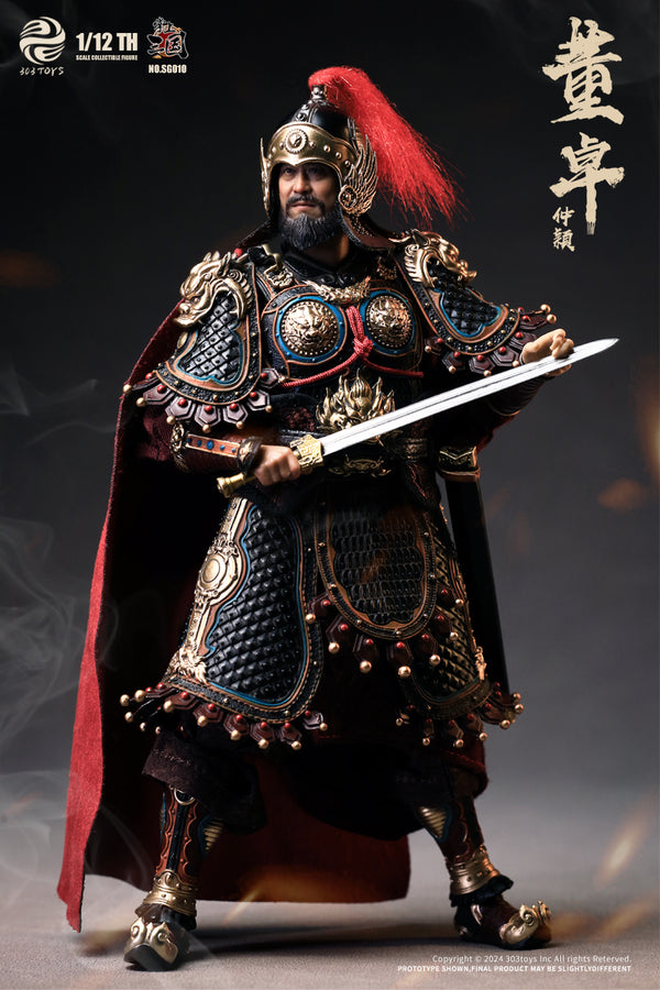 『掌中三国志』303TOYS SG010 郿侯董卓(とうたく)-仲穎(ちゅうえい) 1/12スケール可動フィギュア 通常版