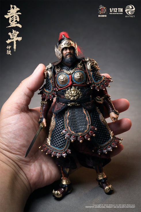『掌中三国志』303TOYS SG010 郿侯董卓(とうたく)-仲穎(ちゅうえい) 1/12スケール可動フィギュア 通常版