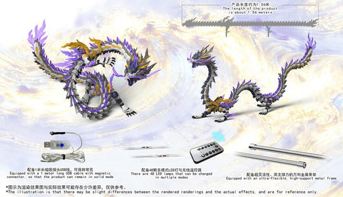 "True Dragon Series" by Shenxing Technology Plastic Model Kit ZL-0004 White Dragon King