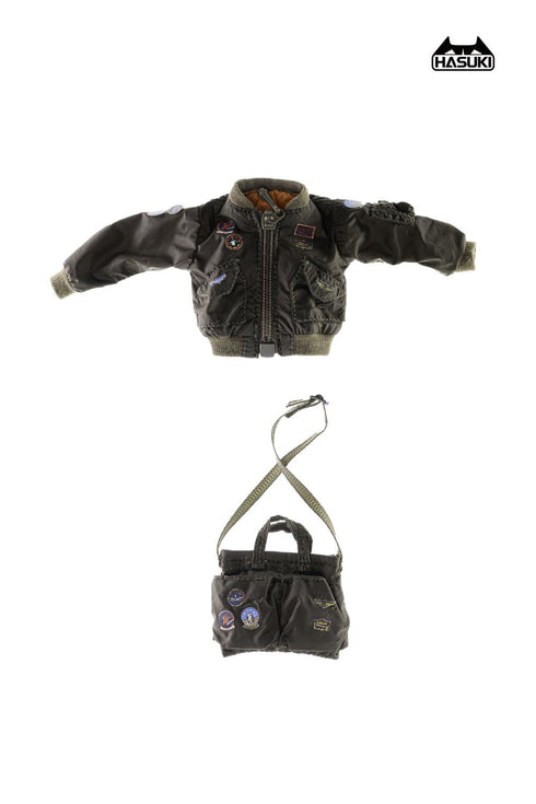 『HASUKI』007_CS007 1/12スケール可動フィギュア用 空軍フライトジャケット+バッグセット【202509再販】