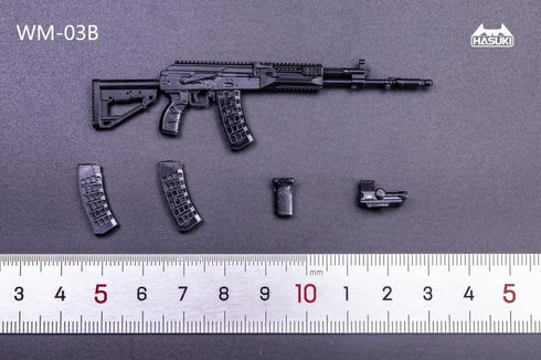 『HASUKI』002_ WM-03B 1/12スケール AK-12 装備セット(ブラック)