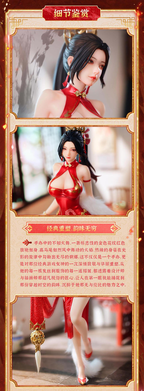 『餓狼伝説』001_BearPanda×Biya 不知火舞 紅裳舞(こうしょうぶ)Ver. 1/6スケール塗装済み完成品フィギュア