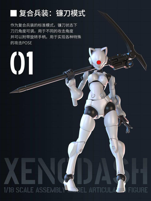 《3 min project系列》SHEIK MAINLAND 迅捷異人 1/18比例塑膠模型套件(白色)