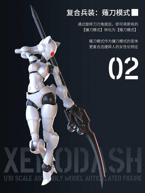 《3 min project系列》SHEIK MAINLAND 迅捷異人 1/18比例塑膠模型套件(白色)