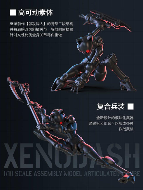 《3 min project系列》SHEIK MAINLAND 迅捷異人 1/18比例塑膠模型套件(黑色)