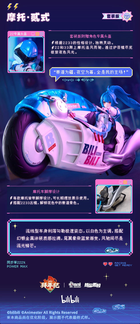 『bilibili』核金重構(Nuclear Gold Reconstruction) 22 スピードスリップストリーム 拜年紀 1/12 完成品アクションフィギュア(バイクセット版)