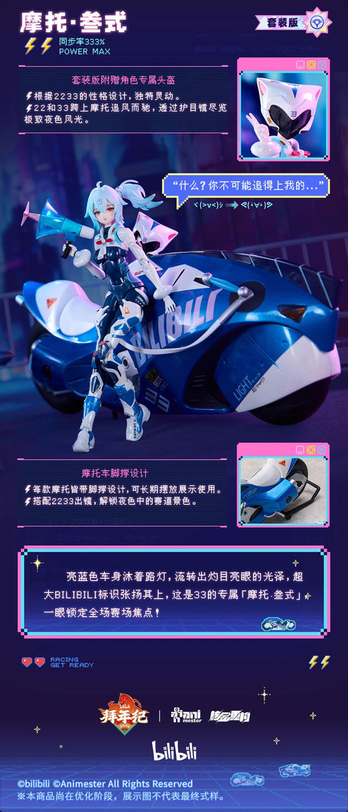 『bilibili』核金重構(Nuclear Gold Reconstruction) 2233 スピードスリップストリーム 拜年紀 1/12 完成品アクションフィギュア(コンプリートセット)