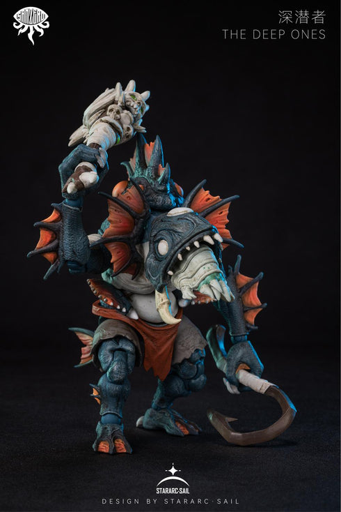 『SAN ZEROシリーズ』016_STARARC TOYS THE DEEP ONES(ザ ディープ ワンズ) 可動フィギュア(オレンジ)