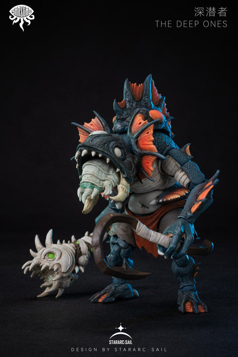 『SAN ZEROシリーズ』016_STARARC TOYS THE DEEP ONES(ザ ディープ ワンズ) 可動フィギュア(オレンジ)
