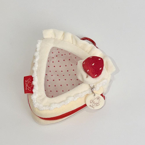 "Fan Merchandise" NotBunny 10cm Plush Pouch - Triangle - Strawberry