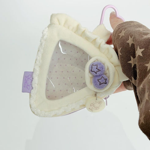 "Fan Merchandise" NotBunny 10cm Plush Pouch (Triangular, Blueberry)