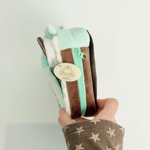 "Fan Merchandise" NotBunny 10cm Plush Pouch (Triangular, Chocolate Mint)