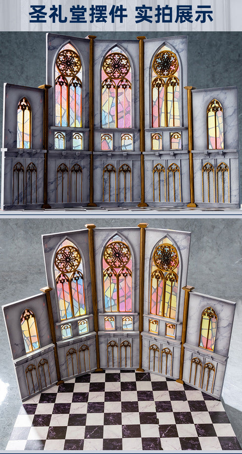 『修道女 アナスタシア』011_KAWA DESIGN 1/6スケール塗装済完成品フィギュア用オプションパーツ(背景ボード)