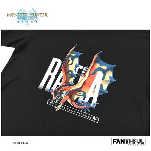 "Monster Hunter Stories 3: Twin Dragons of Destiny" FANTHFUL FP004MHS32026 Black T-Shirt XL