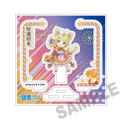 『初音ミク×招き猫』アクリルスタンド 鏡音リン Art by らっす