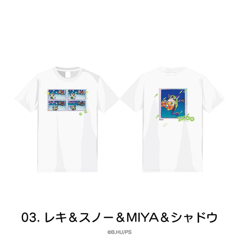 『オリジナルK∞ エスケーエイト』Tシャツ 03.レキ&スノー&MIYA&シャドウ