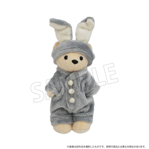 『くまめいと』ルームウェアうさぎターバンセット ぬいぐるみ用衣装/グレー