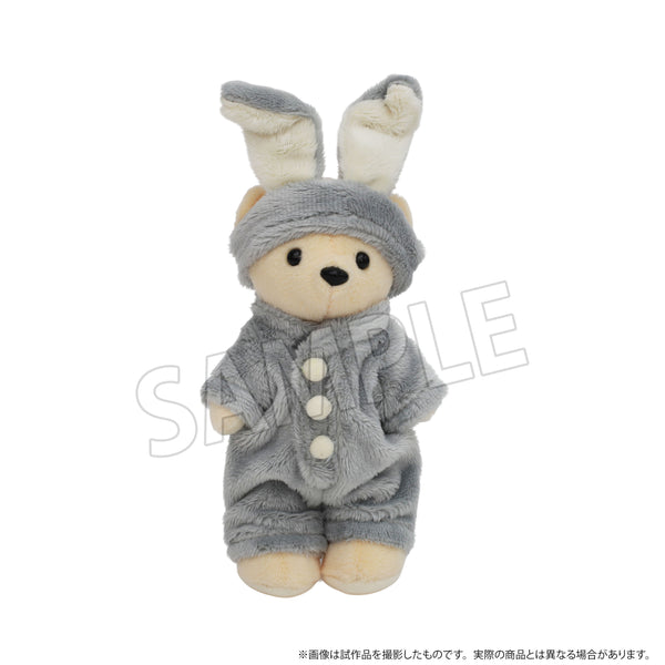 『くまめいと』ルームウェアうさぎターバンセット ぬいぐるみ用衣装/グレー
