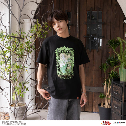 『魔法騎士レイアース』第2弾 デコラティブTシャツ 3(鳳凰寺風&フェリオ)ブラック