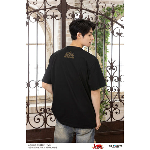 『魔法騎士レイアース』第1弾 デコラティブTシャツ(エメロード&ザガート)ブラック